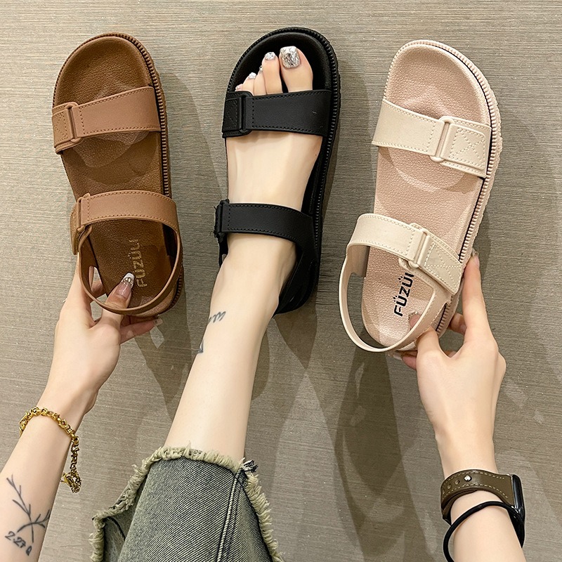 Velcro Strap Sandal - Sandal Wanita Musim Panas - Sandal