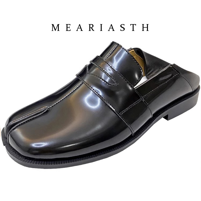 Men'S Shoes Top Brands - Sepatu Tabi Hitam Split Toe Bahan