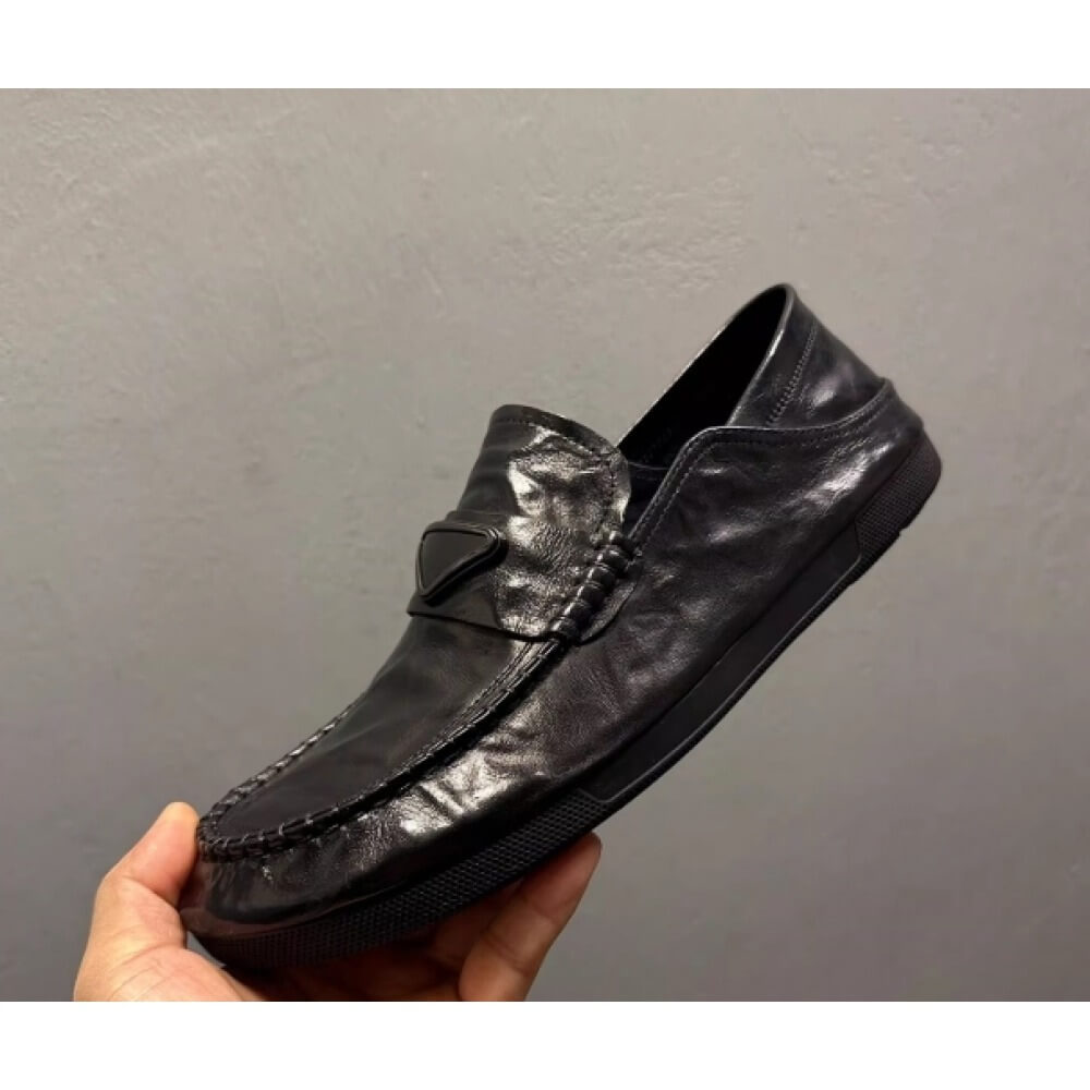 Men'S Shoes Drivers - Sepatu Loafer Kulit Hitam Buatan Tangan