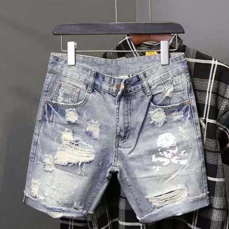 Men'S Shoes For Jeans - Celana jins pendek sobek untuk pria,