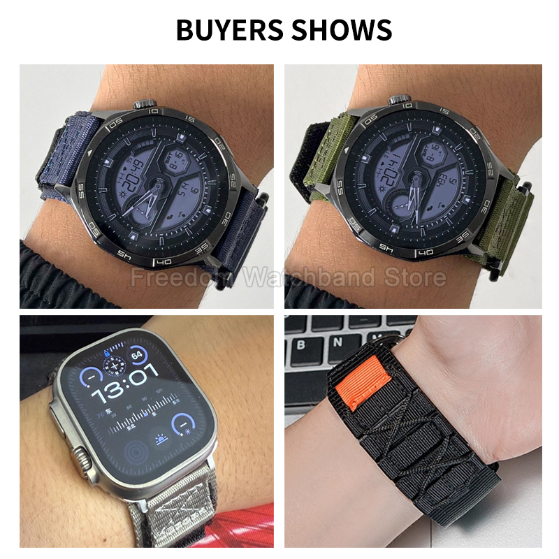 20 22mm Tali Jam Tangan Nilon  - Velcro Strap Sandal ulasan dan harga