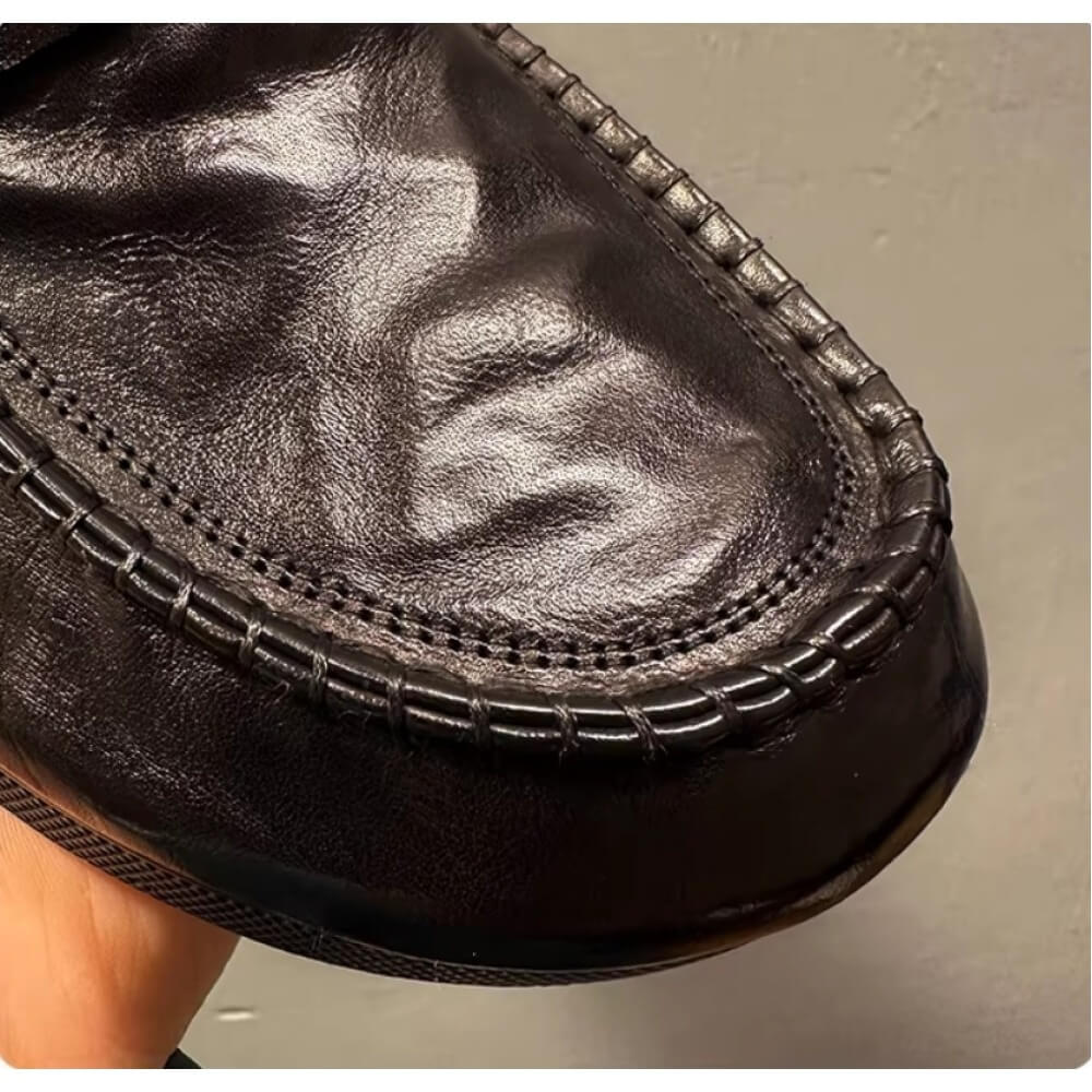 Sepatu Loafer Kulit Hitam Buat - Men'S Shoes Drivers ulasan dan harga