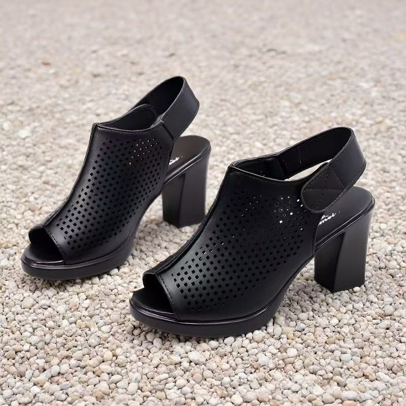 Sandal Wanita Ukuran Besar Hak - Velcro Strap Sandal ulasan dan harga
